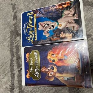 Disney Lady and the Tramp VHS Set - Blue and Brown Covers
